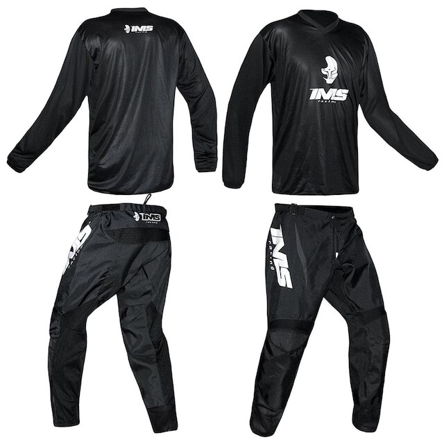 Conjunto Roupa Ims Mx Preto Proteção Amx Branco / Preto