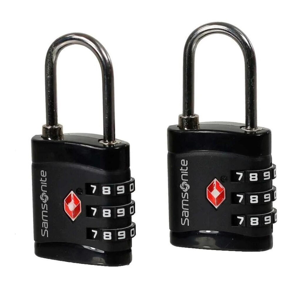 Conjunto Samsonite 2 Cadeados TSA 3 Dígitos Preto