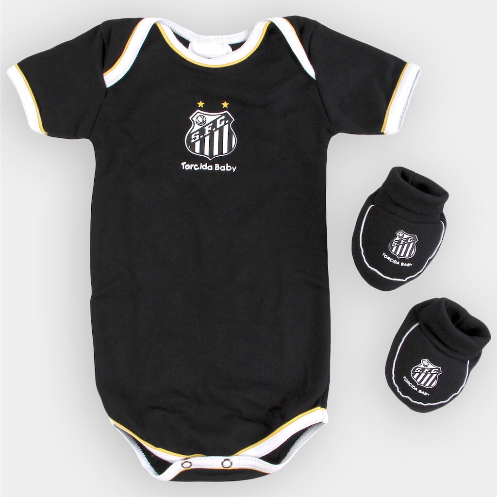 Conjunto Santos Bebê Body + Sapatinho
