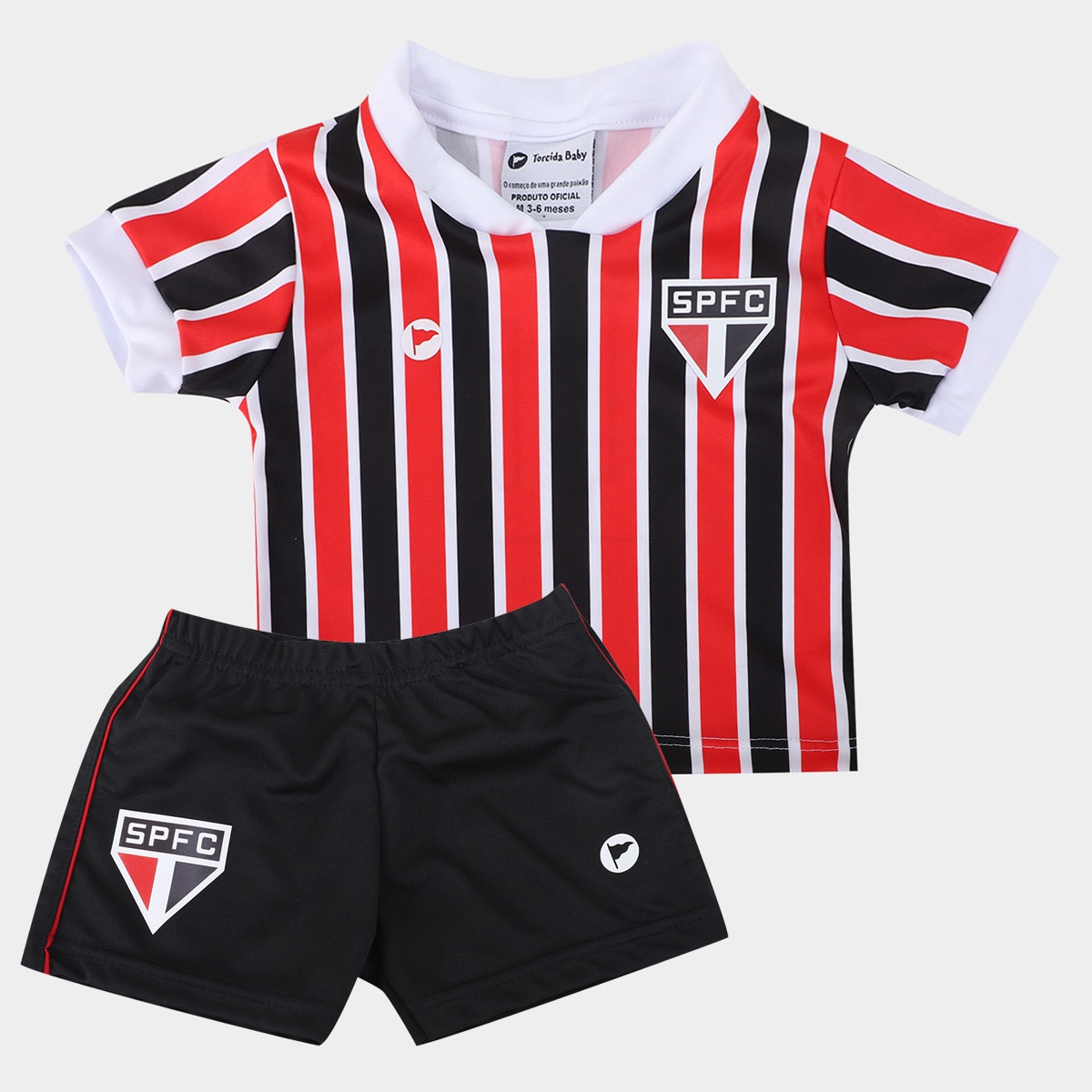 Conjunto São Paulo Infantil Sublimado Com 2 Peças Menor preço em Conjunto São Paulo Infantil Sublimado Com 2 Peças