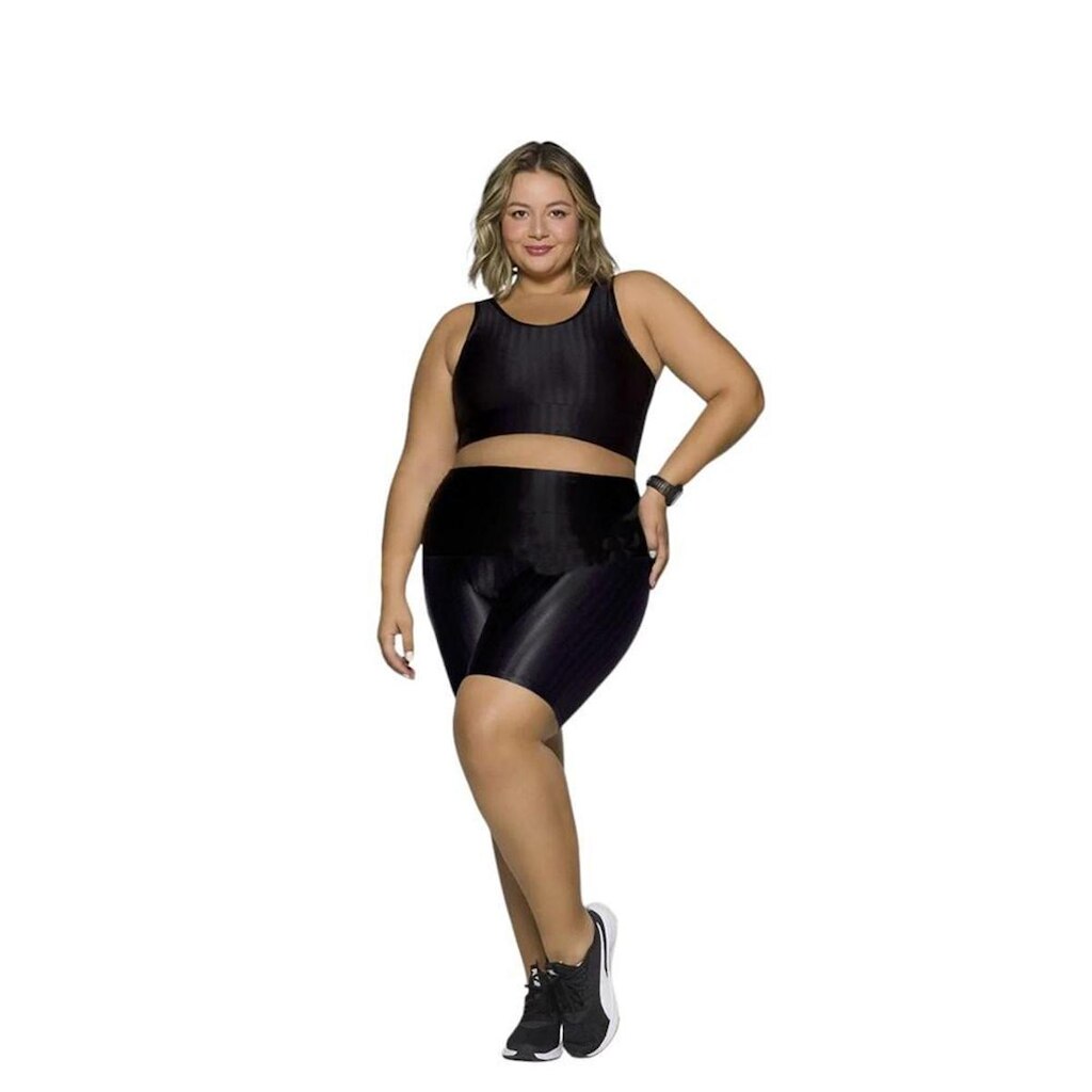 Conjunto Selene Top + Bermuda 3D Plus Size Femini