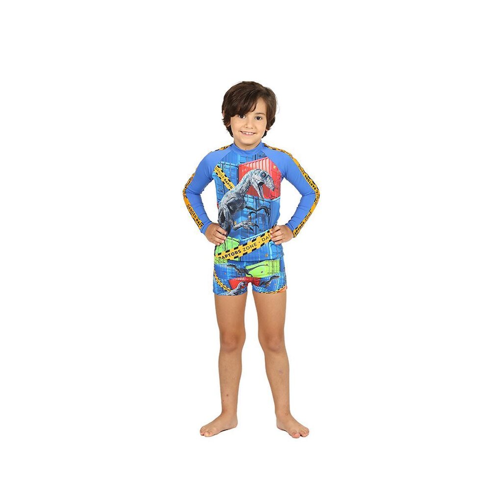 Conjunto Siri Menino Blusa/Sunga Dinossauro Proteção UV 50+