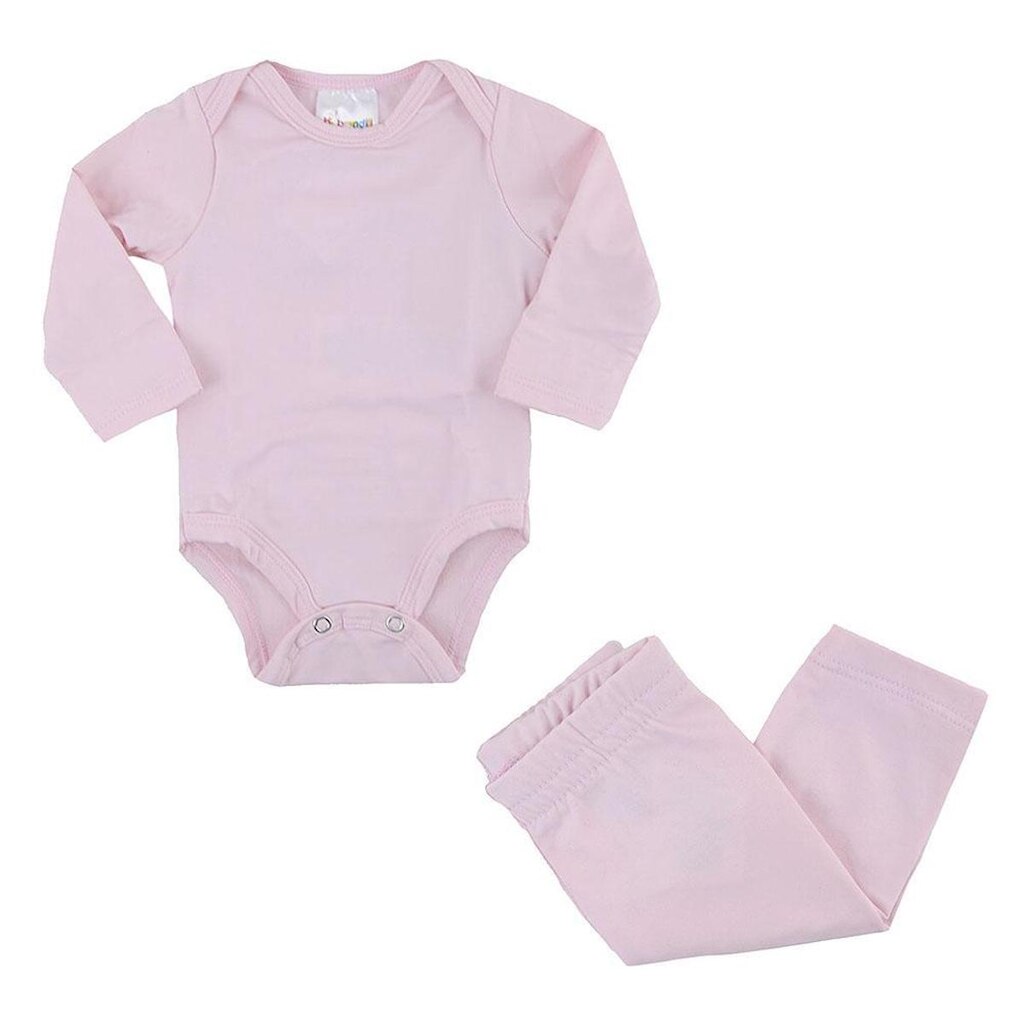 Conjunto Térmico Bebê Brandili Body e Calça Rosa - 80152061