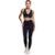 Conjunto Top Bojo e Calça Saia Bella Fiore Tapa Bumbum Roupa Para Academia Moda Fitness - Preto