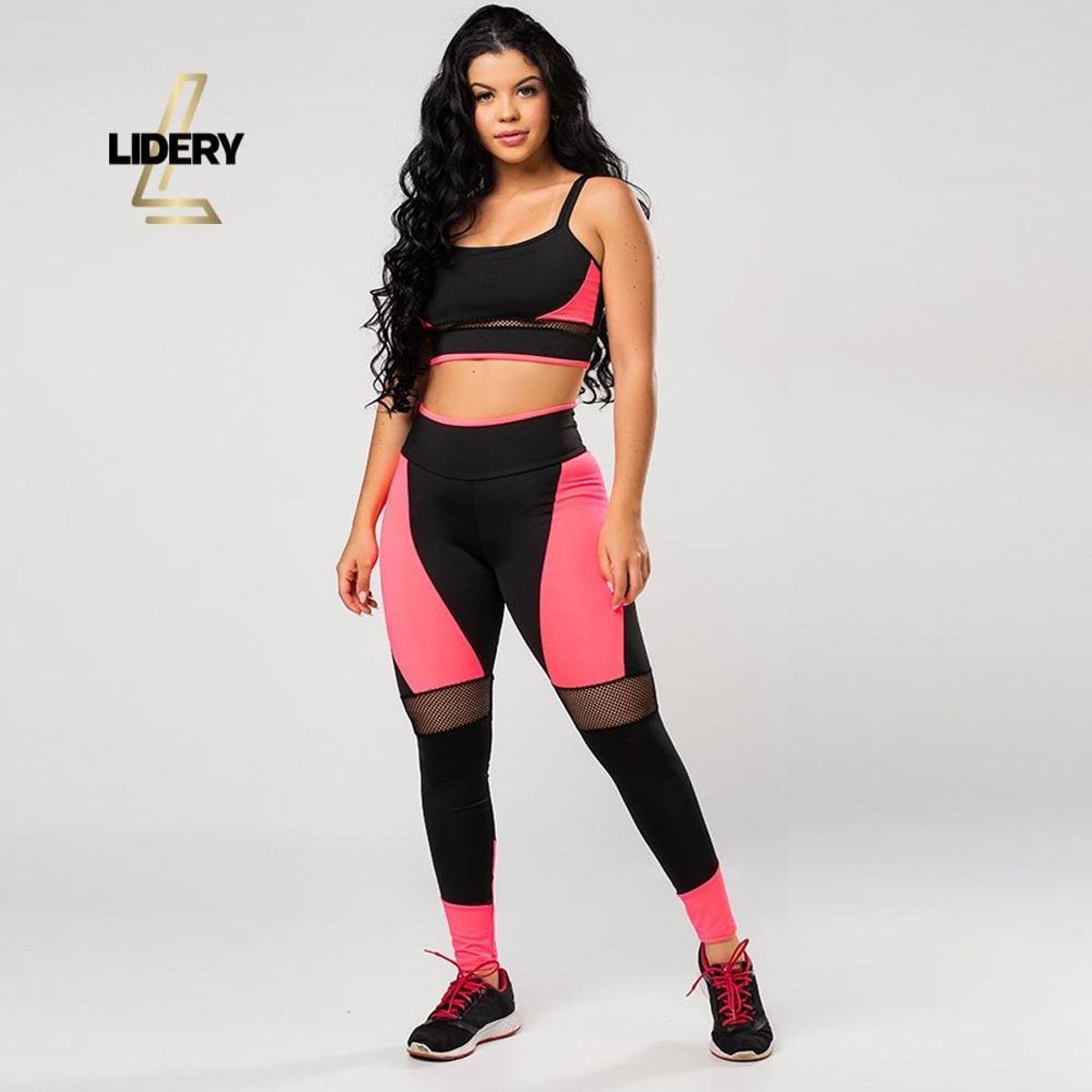 Conjunto Top + Calça Legging Fitness Academia Menor preço em Conjunto Top + Calça Legging Fitness Academia