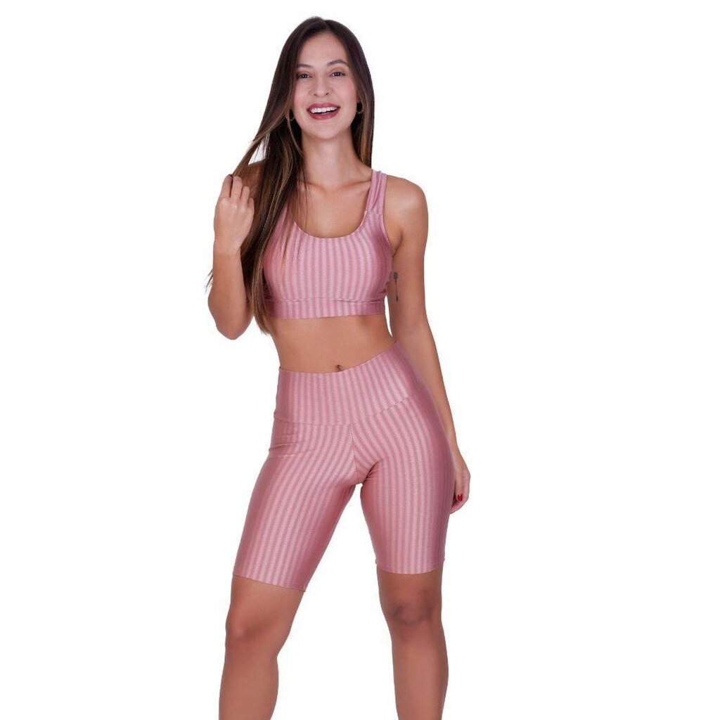 Conjunto Top e Bermuda 3D Academia Fitness Bruna