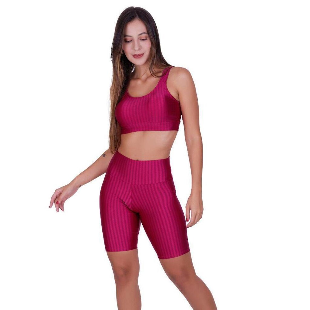 Conjunto Top e Bermuda 3D Academia Fitness Bruna
