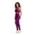 Conjunto Top e Legging Canelado Poliamida Roxo Massam Fitness - Roxo