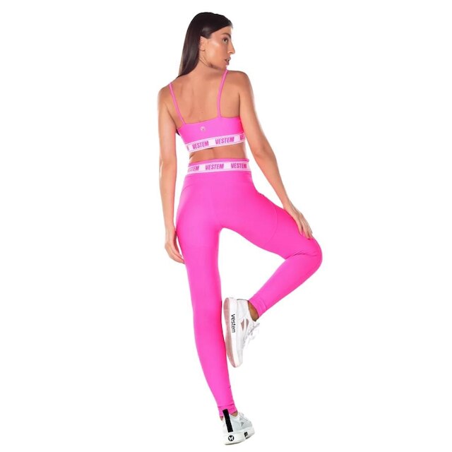 Conjunto Top E Legging Fitness Hera Elastico Vestem Academia