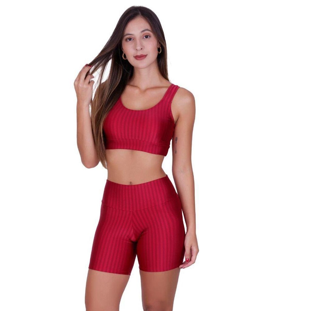 Conjunto Top e Short 3D Academia Fitness Michele