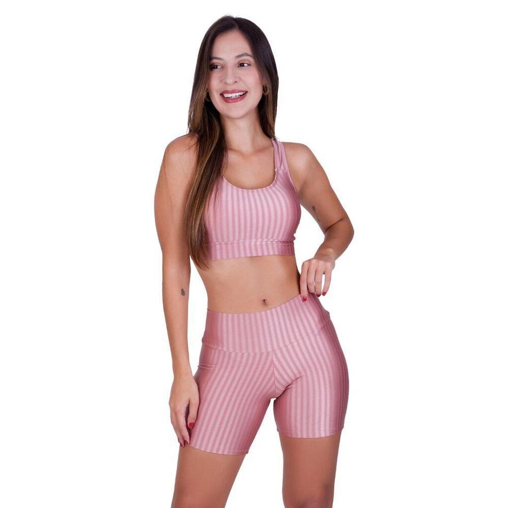 Conjunto Top e Short 3D Academia Fitness Michele