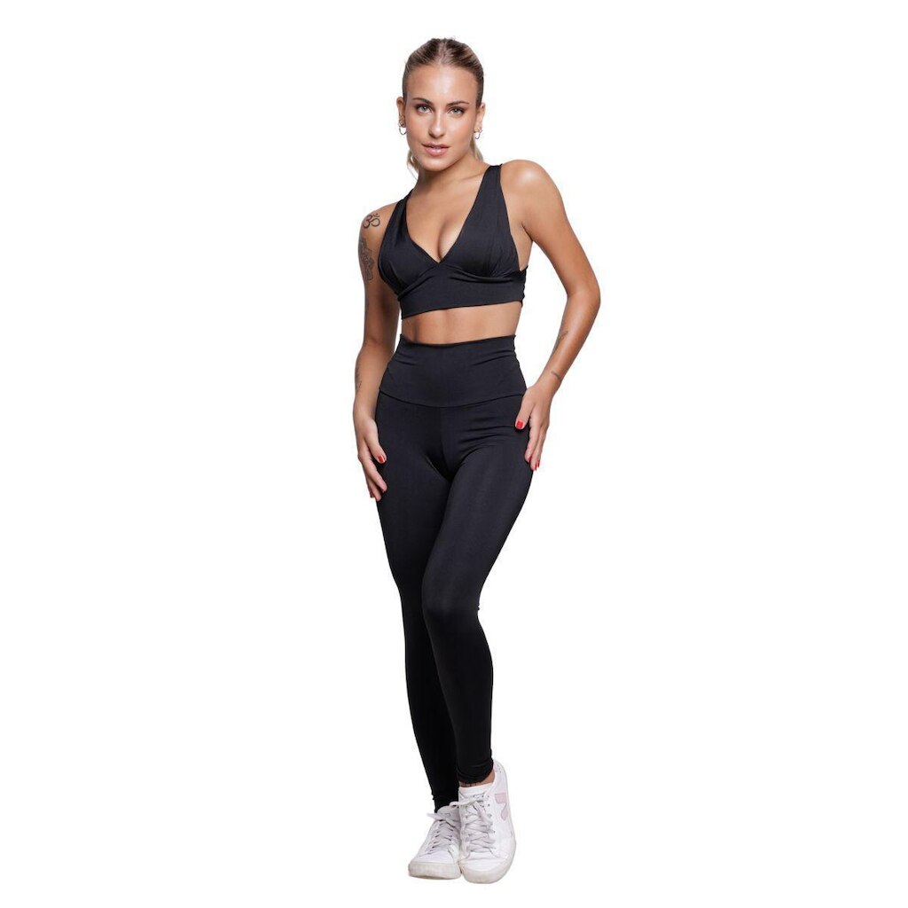 Conjunto Vekyo Top Costa Cruzada + Calça Suplex Feminino