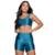 Conjunto Vekyo Top + Short New Zig 3d Feminino - Azul