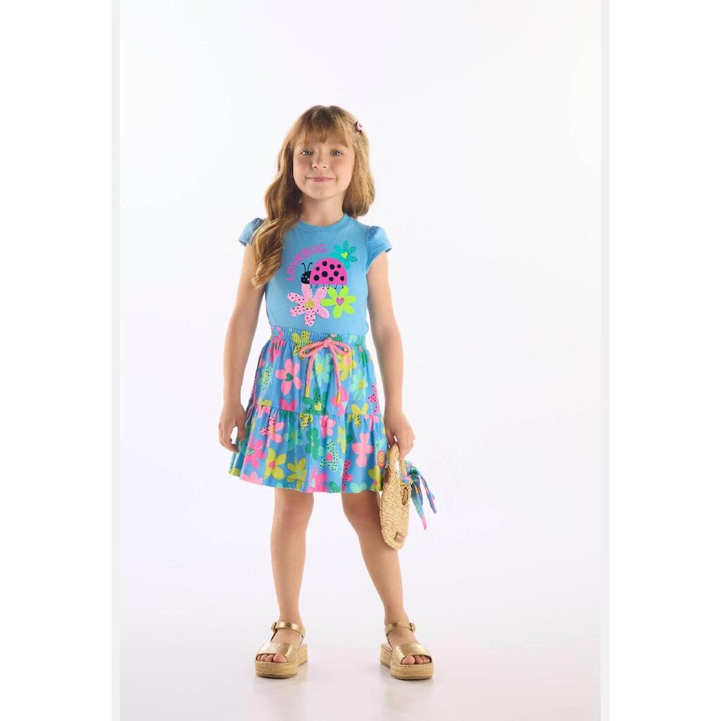 Conjunto Verão Blusa e Saia Florida Up Baby