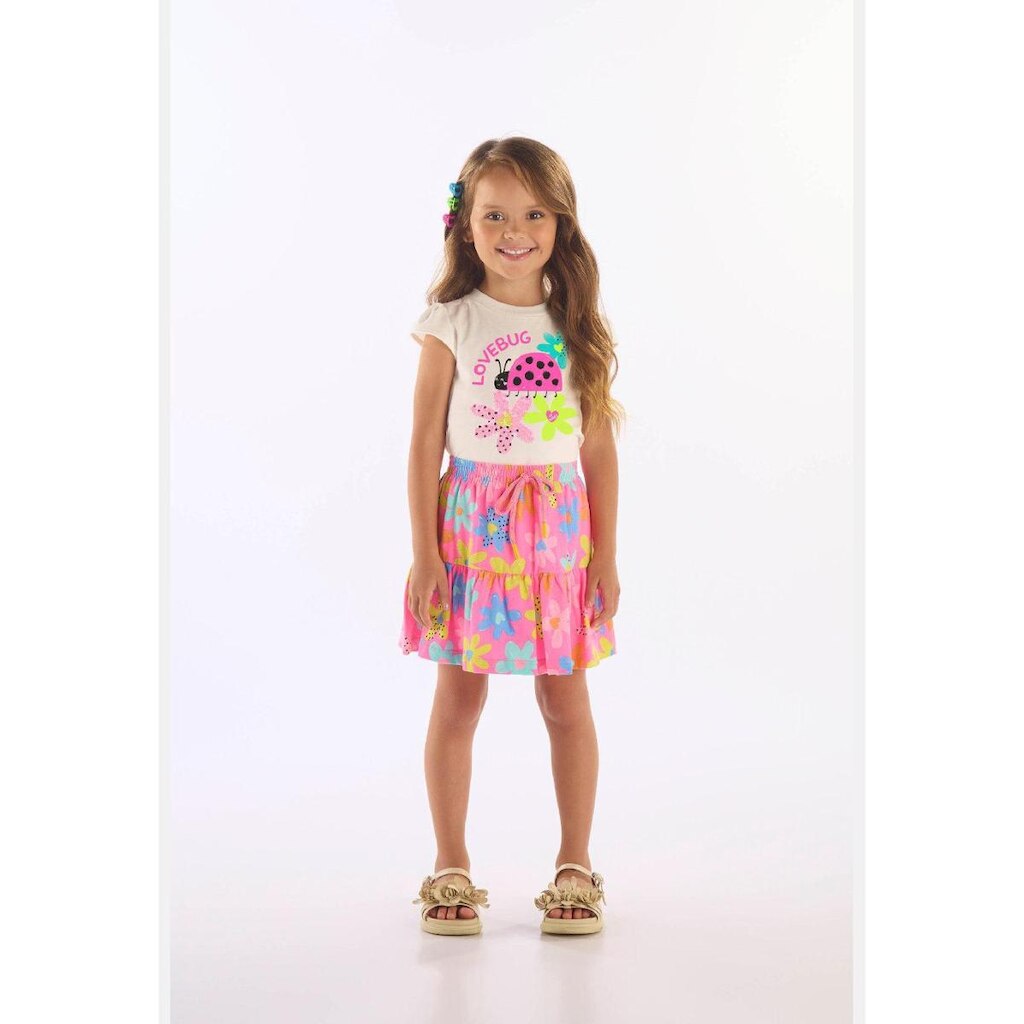 Conjunto Verão Blusa e Saia Florida Up Baby
