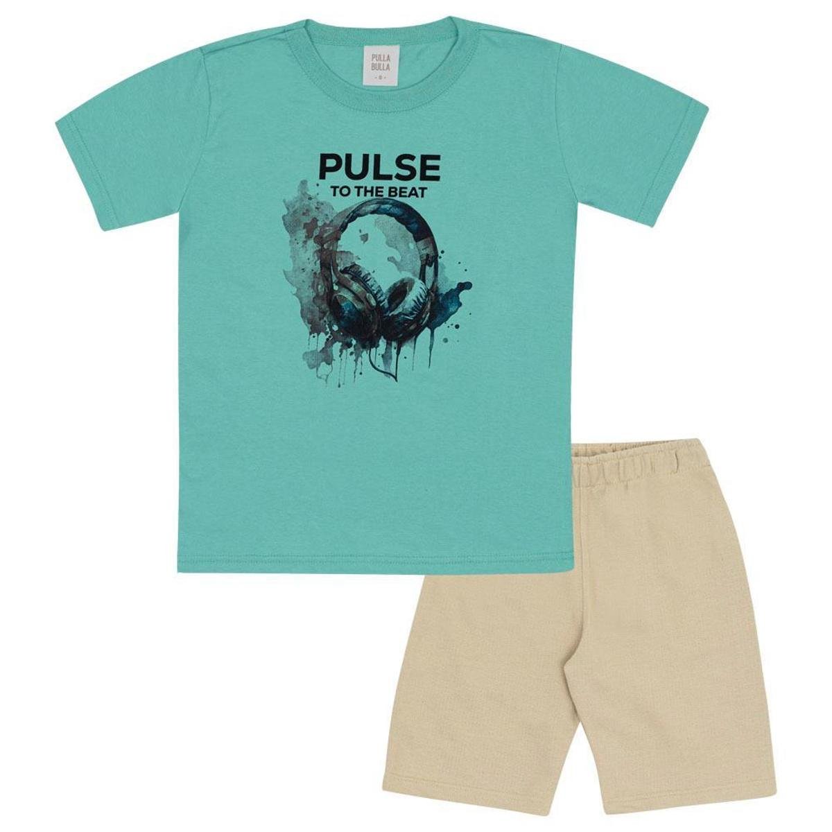 Conjunto Verde Infantil Pulla Bulla Menino 53476-348 Verde