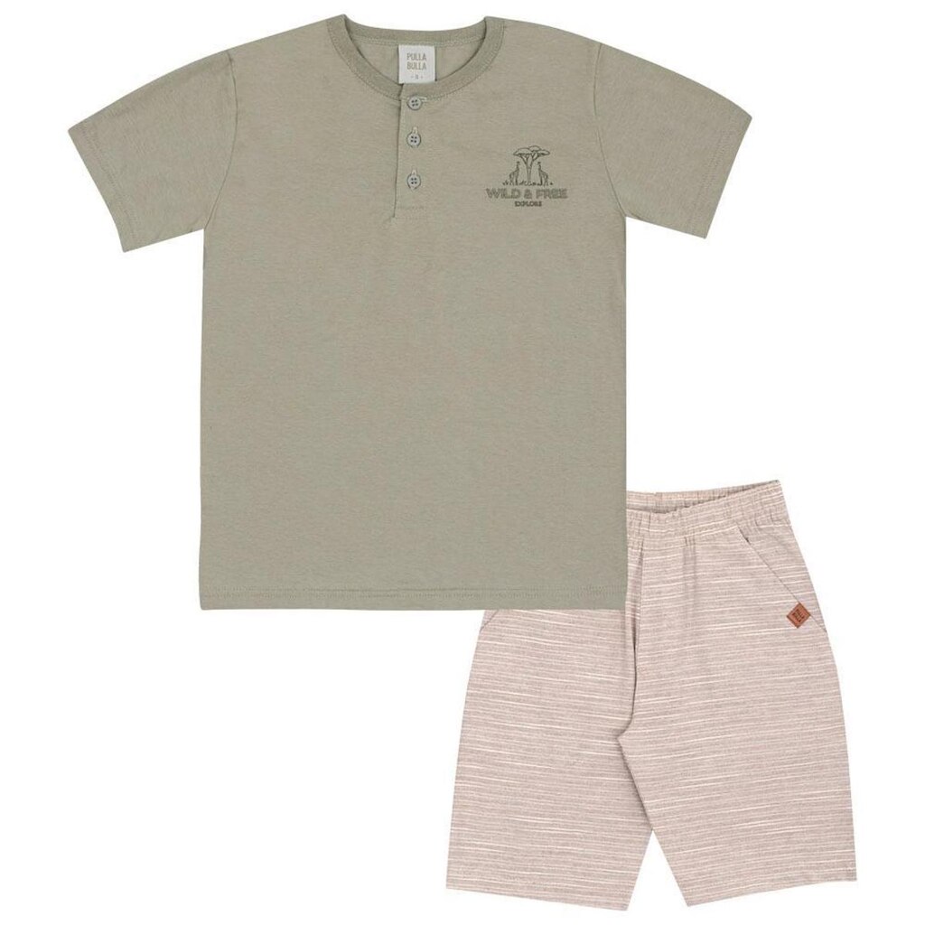 Conjunto Verde Infantil Pulla Bulla Menino - 53483-1350