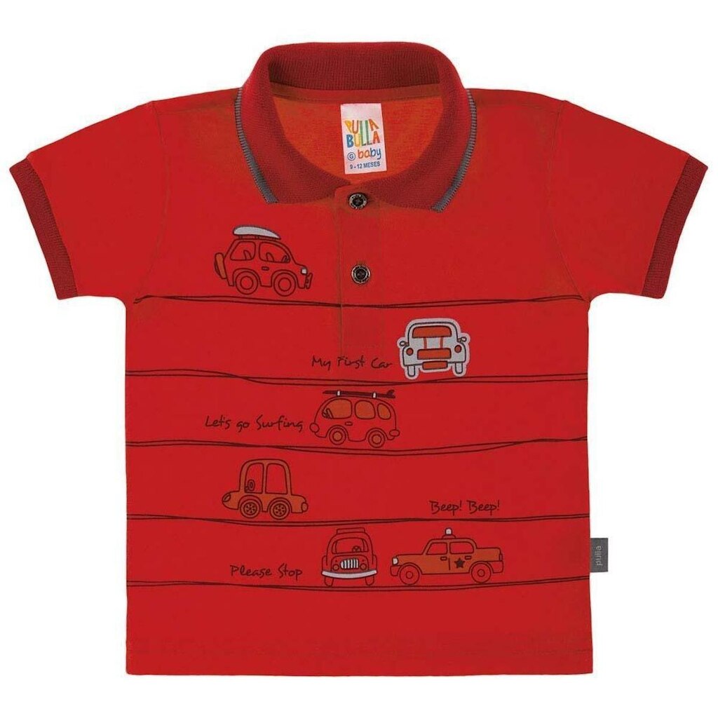 Conjunto Vermelho Maça Bebê Menino Meia Malha 39174-1087