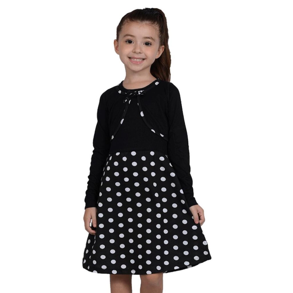 Conjunto Vestido Poá com Bolero - Big Bless
