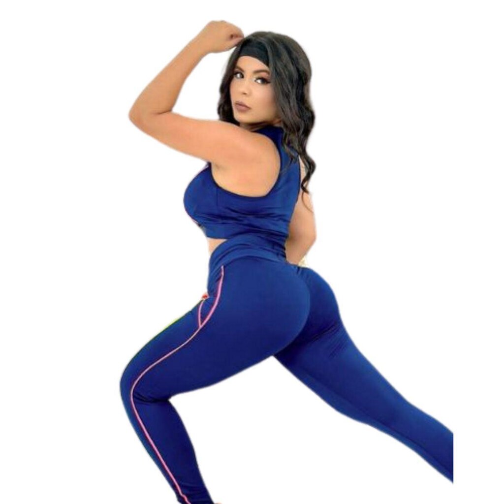 Conjuntos Calça Legging E Top Roupas Feminina Academia