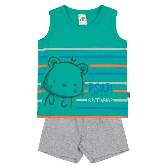 Conjuntos Jade Bebe Menino Meia Malha Ref 737 Verde Netshoes