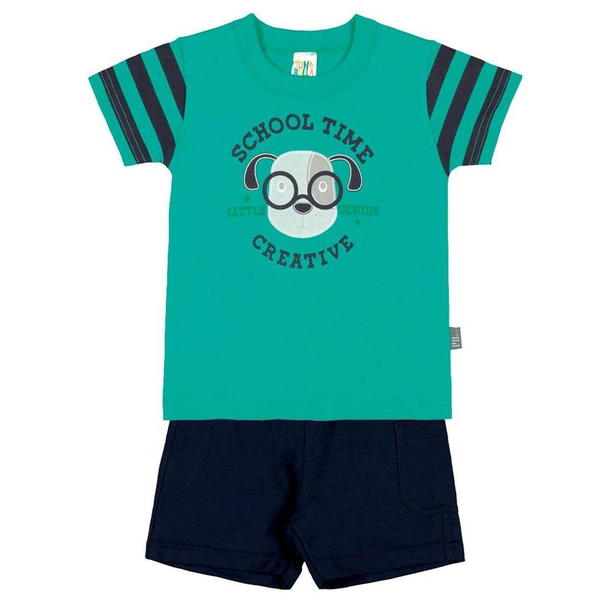 Conjuntos Jade Bebe Menino Meia Malha Ref 737 Verde Netshoes