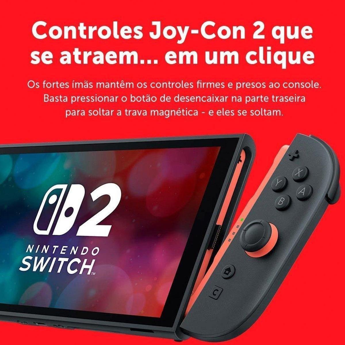 Console Nintendo Switch 2, 256GB - Preto | Netshoes