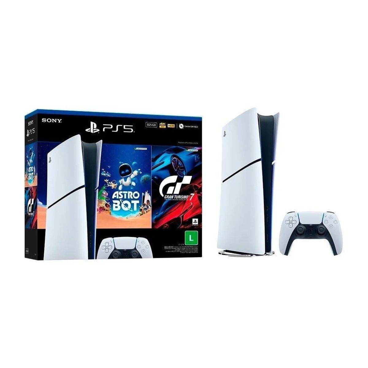 Console Sony Playstation 5 Ssd 825gb Controle Sem Fio Dualsense 2 Jogos Digitais Edicao Digital Branco