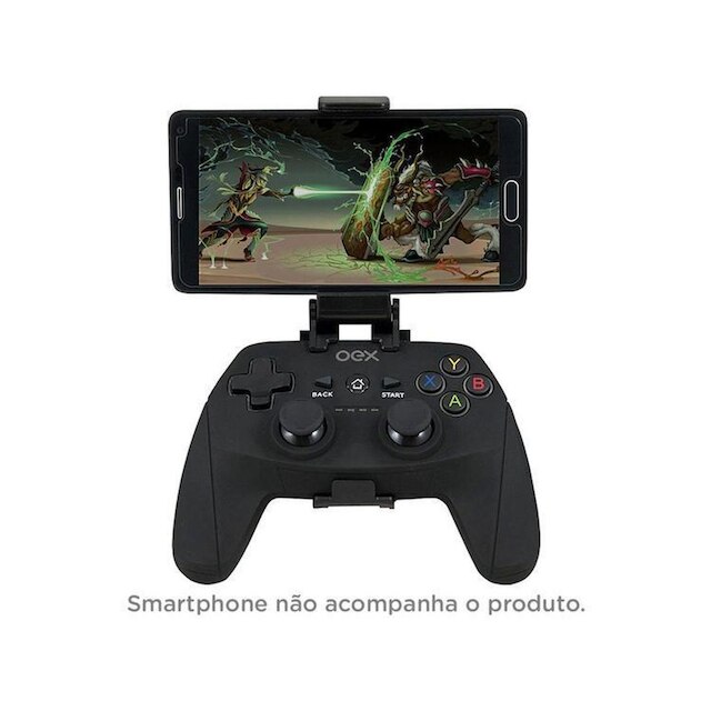 Controle Gamepad Bluetooth Android PC OEX Game GD100 Preto