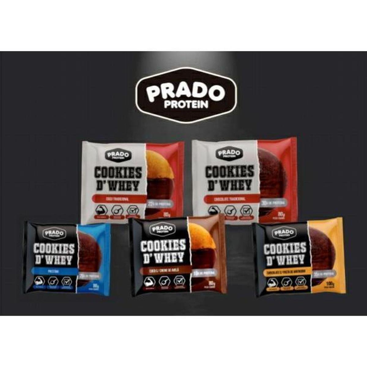 Cookies de Whey Protein 80g Unidade Prado Protein Sabores