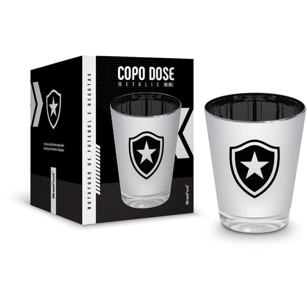 Copo De Dose Metalic Botafogo 55ml