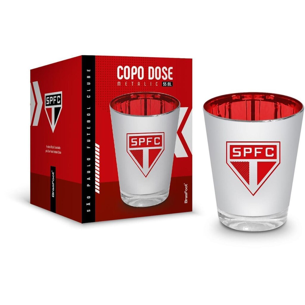 Copo De Dose Metalic São Paulo 55ml
