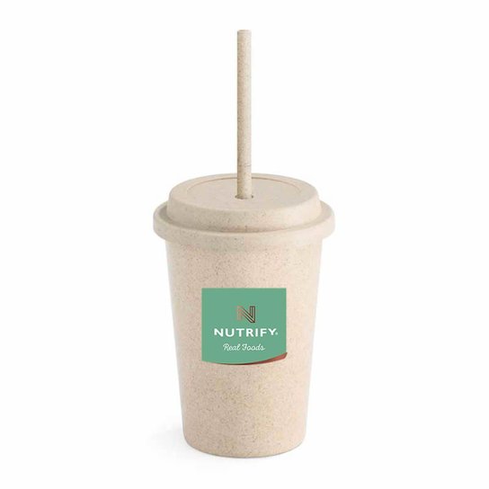 Copo Ecológico com Tampa e Canudo 470ml - Nutrify