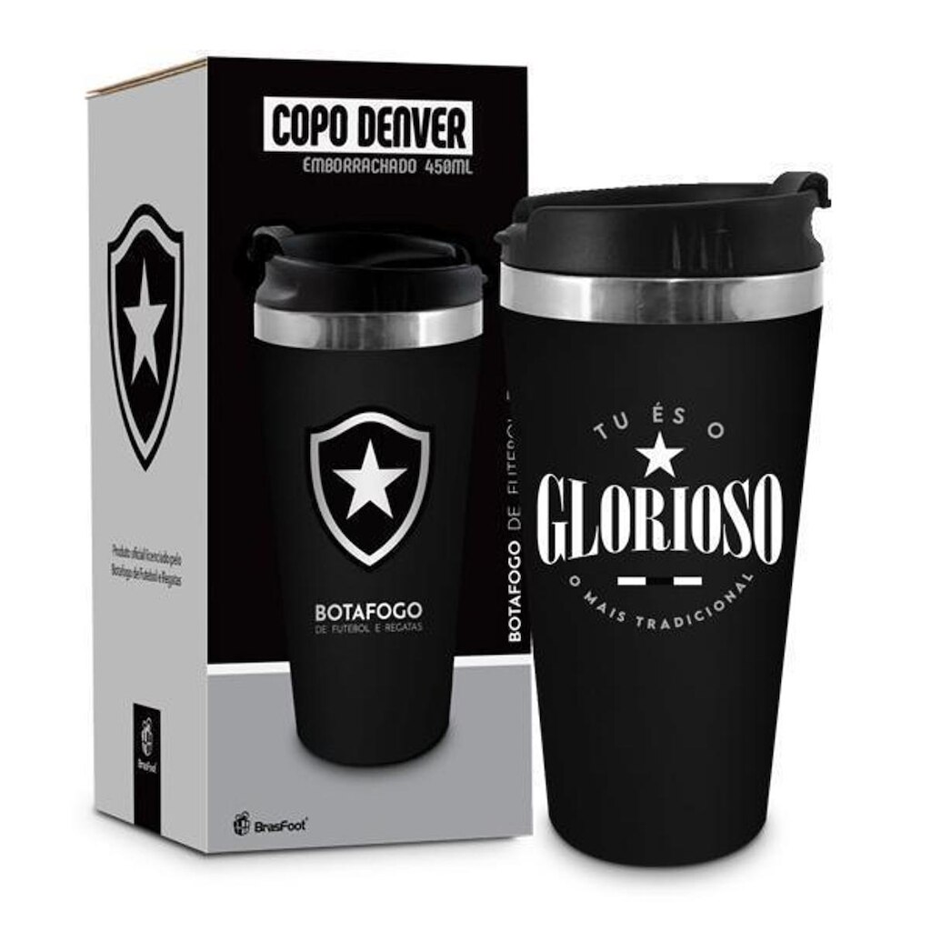 Copo Inox Emborrachado Botafogo 450ml