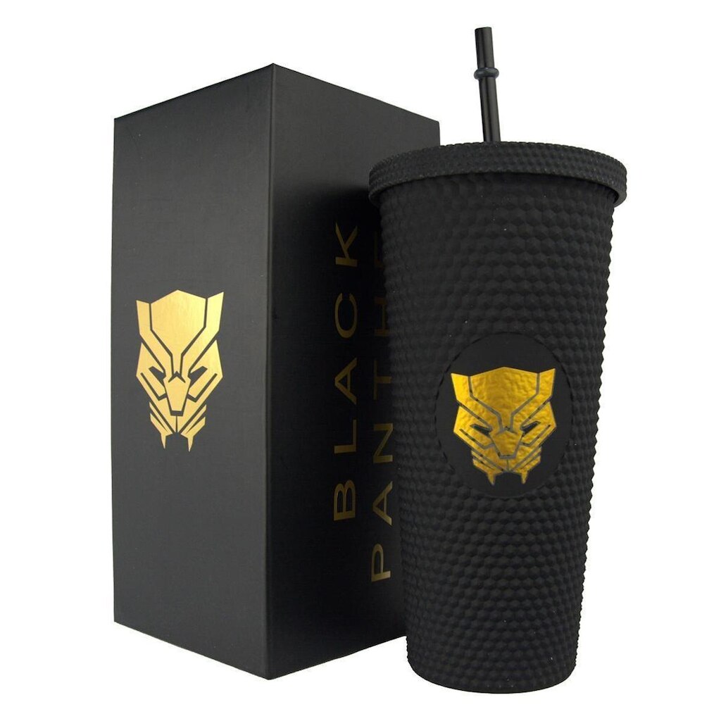 Copo Stiff Canudo 710ml Marvel Pantera Negra