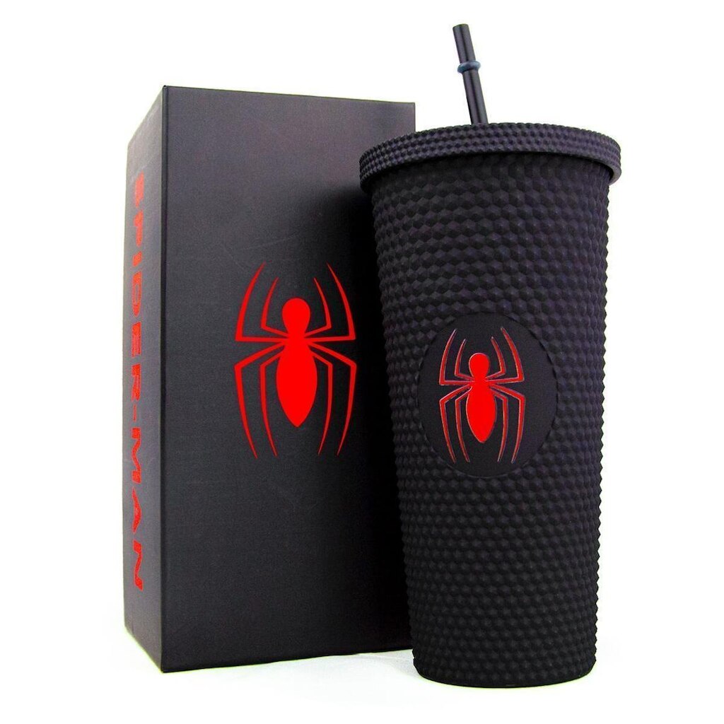 Copo Stiff Homem Aranha 710ml Marvel Canudo