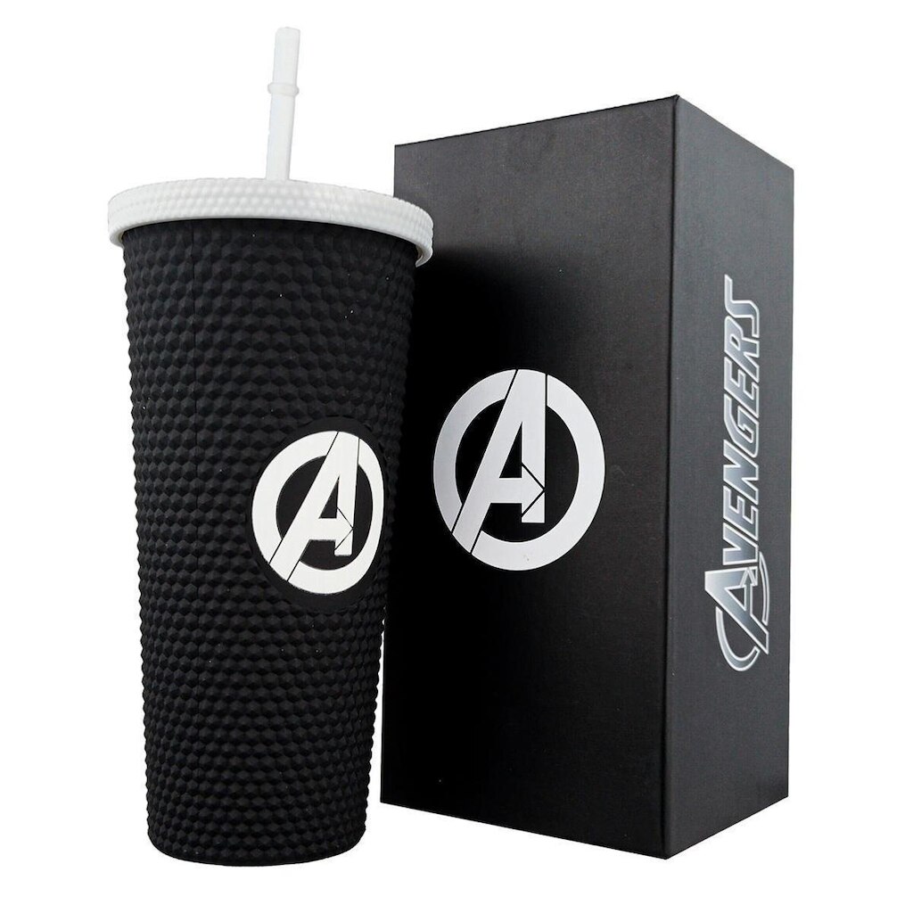 Copo Stiff Vingadores Canudo 710ml Marvel