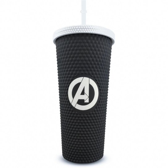 Copo Stiff Vingadores Canudo 710ml Marvel