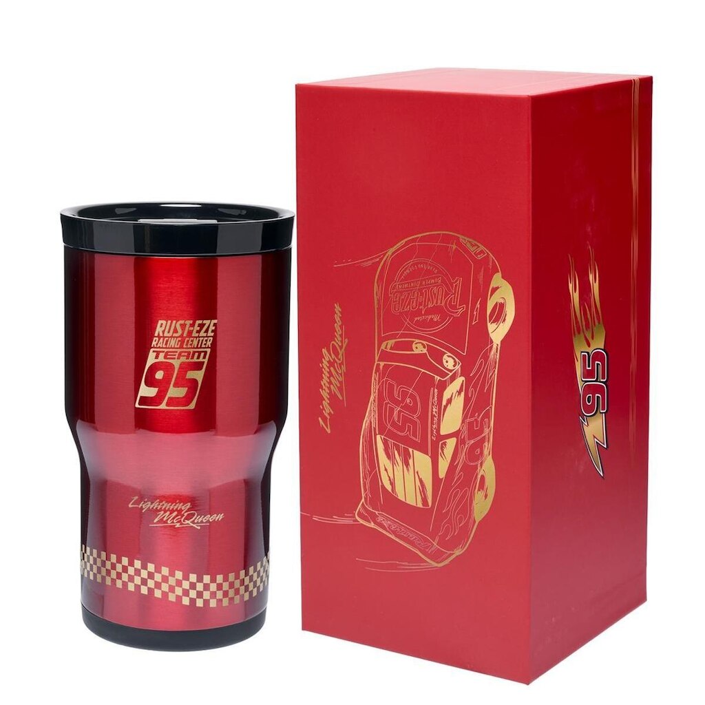 Copo Térmico McQueen Água Canudo 532ML Disney