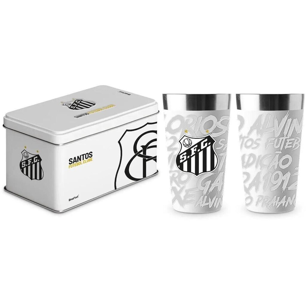 Copo Térmico Na Lata Santos 473 ml