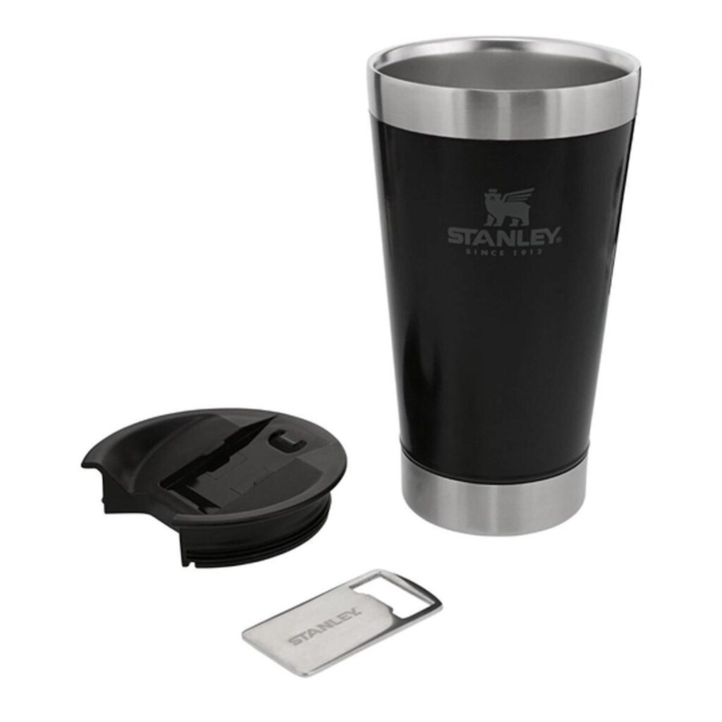 Copo Térmico Stanley Com Tampa Preto Fosco 473ml 