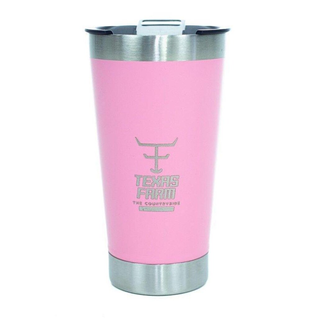 COPO TERMICO TEXAS FARM ABRIDOR - 473ML - CTE001 - ROSA BEBÊ ÚNICO