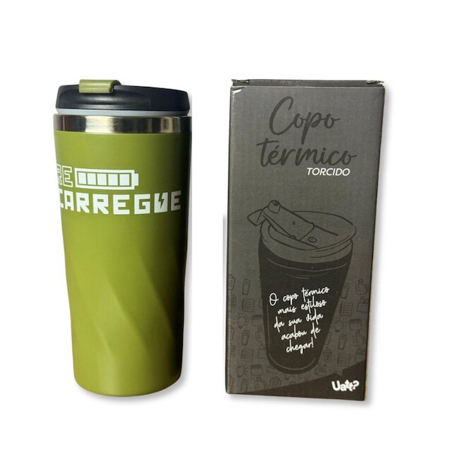 Copo Térmico Torcido Recarregue Garrafa 450ml quente e frio