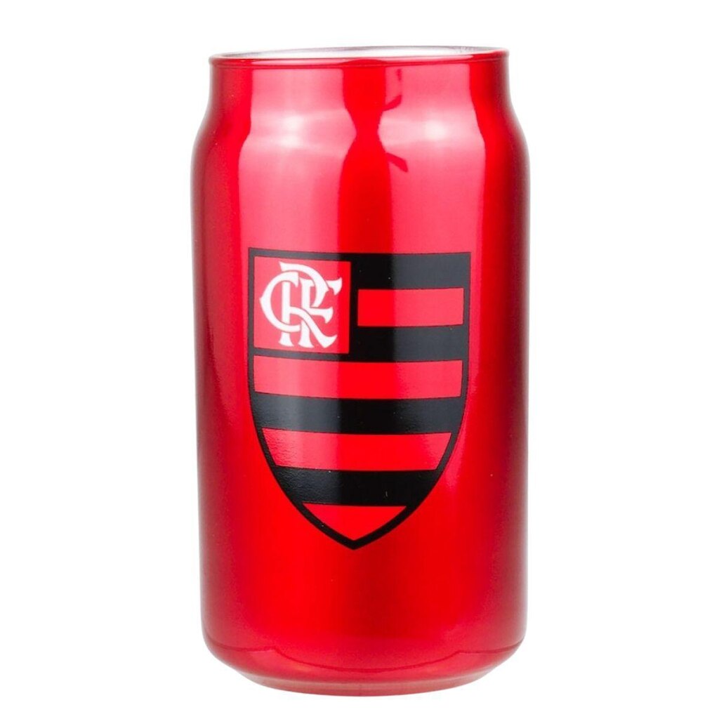 Copo Vidro 450ml Vermelho Flamengo