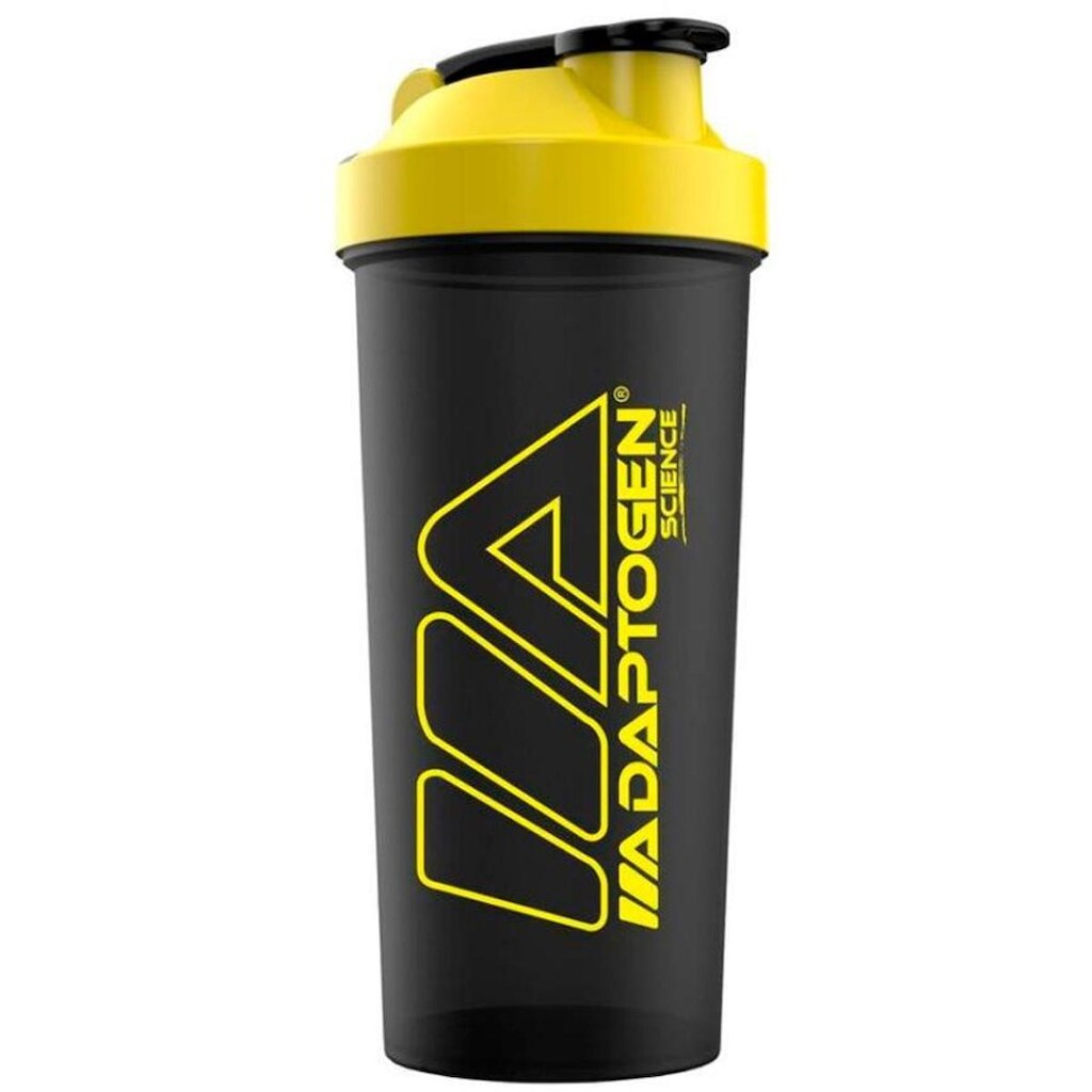 Coqueteleira Adaptogen Shaker 600mL Preto e Amarelo