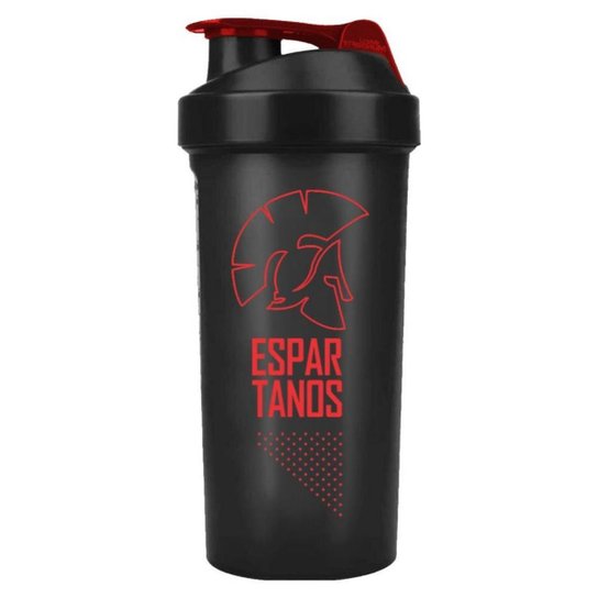 Coqueteleira Espartanos Shaker 600ML - Preto+Vermelho Menor preço em Coqueteleira Espartanos Shaker 600ML - Preto+Vermelho