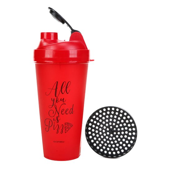 Coqueteleira Gonew F 600ml - Vermelho+Preto