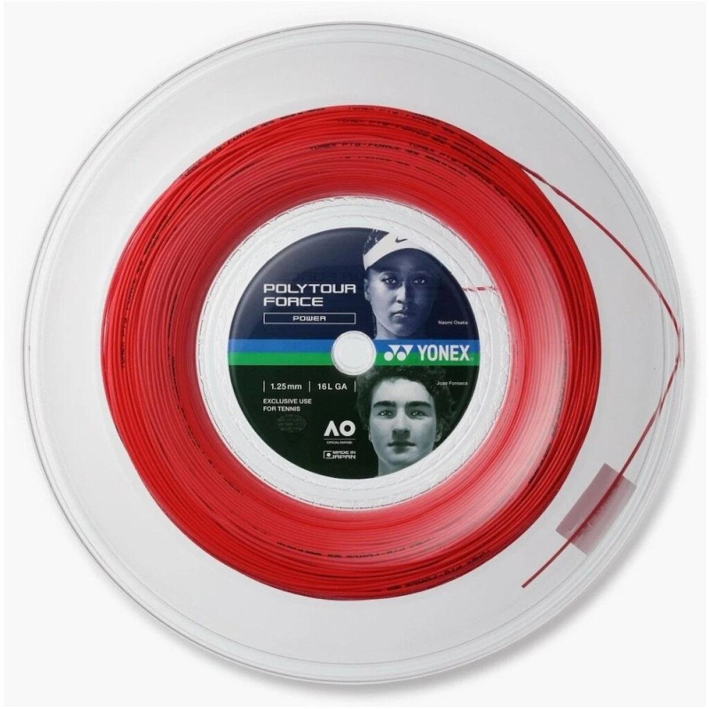 Corda Yonex Poly Tour Force 1.25 Vermelha - Rolo Com 200m