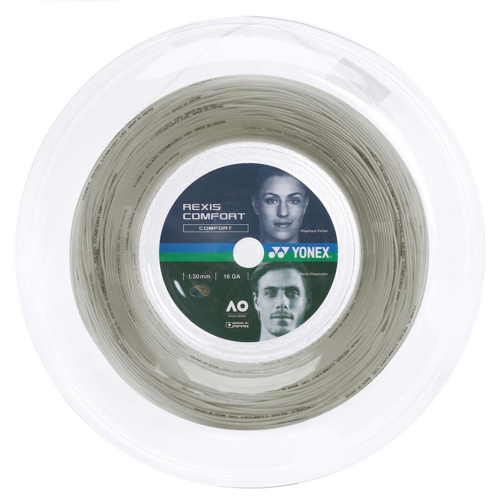 Corda Yonex Rexis Comfort 16 1.30mm Cinza - Rolo com 200 Metros