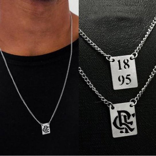 Cordão Corrente Escapulário Masculino Feminino Flamengo Aço Antialérgico - Prata Menor preço em Cordão Corrente Escapulário Masculino Feminino Flamengo Aço Antialérgico - Prata